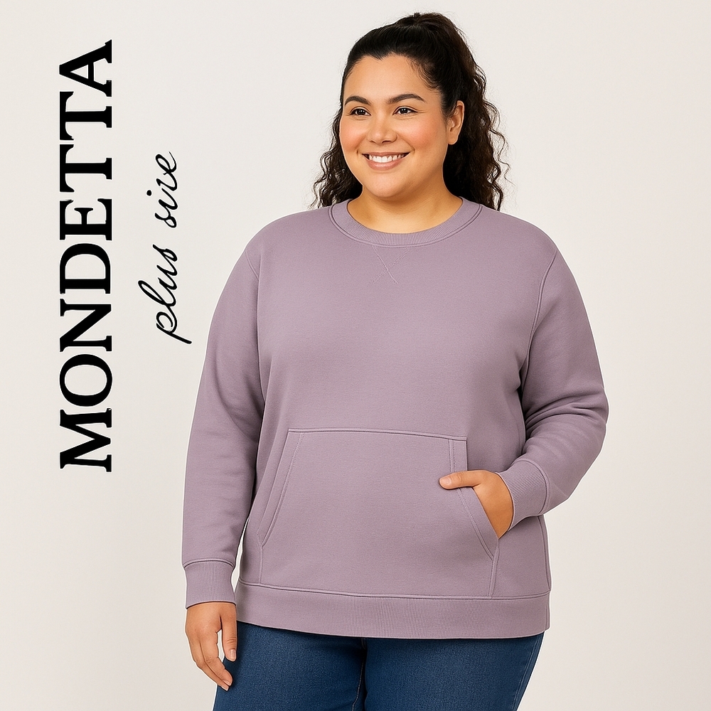 Mondetta Women's Lavender Crew Neck Sweater